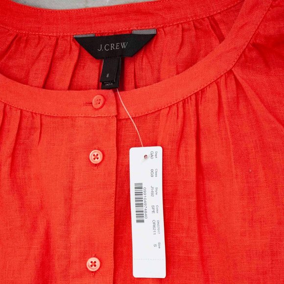 NWT J. Crew Linen Circle Eyelet Shirt sz S - Picture 2 of 5